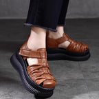 Damen Plateau-Sandalen mit modischem Riemchen-Design und rutschfester Sohle