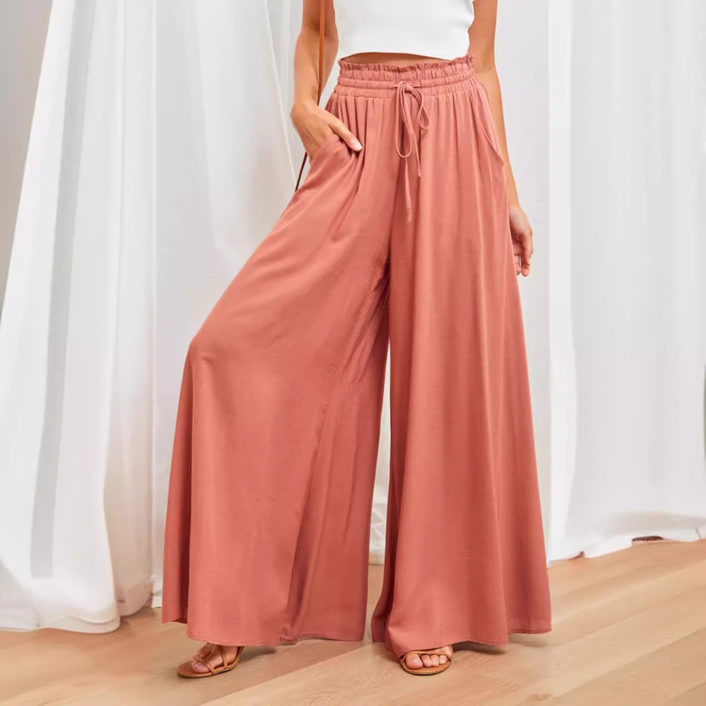 Maxi-Rock im Boho-Stil für Damen mit Kordelzugbund R&B