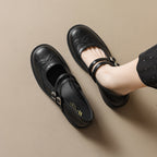 Damen elegante und stilvolle Schuhe mit doppeltem Riemen