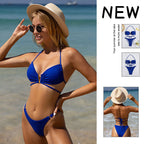Damen Triangel-Bikini mit raffinierten Details und verstellbaren Trägern