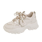Damen Sportliche Chunky Sneakers mit atmungsaktiver Oberflächenstruktur R&B