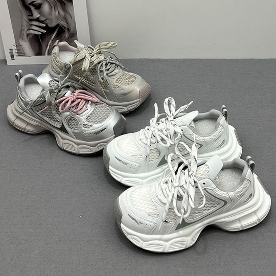 Damen Sportliche Lauf-Sneaker mit atmungsaktiver Netzstruktur und trendigem Design R&B