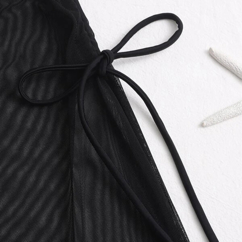 Damen Langer Wickelstrandkleid R&B
