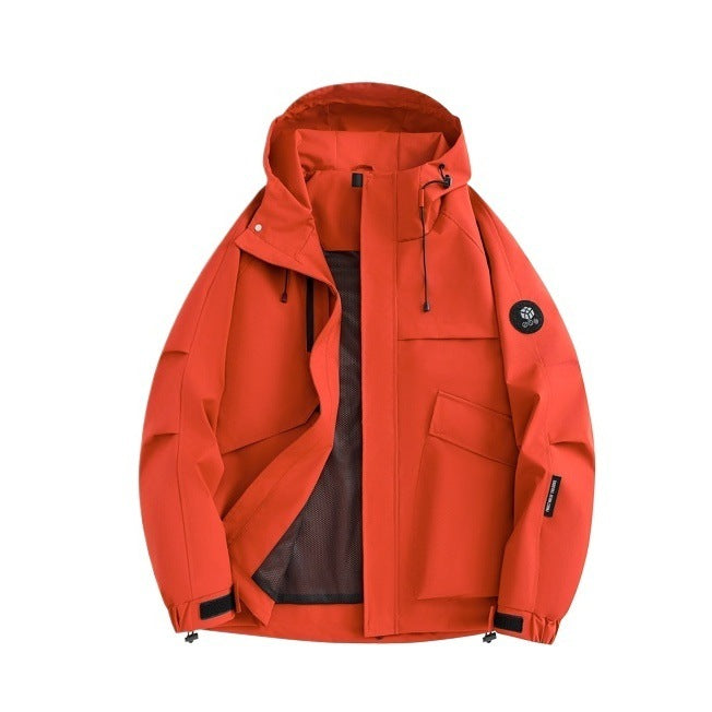 Herren multifunktionale Outdoor-Jacke mit verstellbarer Kapuze
