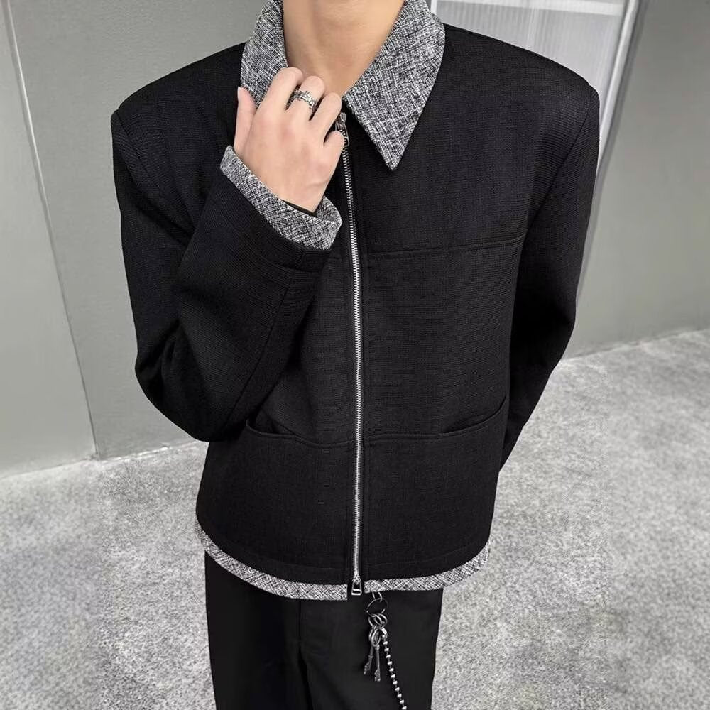 Herren moderne Übergangsjacke mit praktischen Taschen und stylishem Kragen