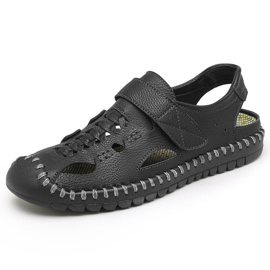 Herren Komfortable Leder-Sandalen mit rutschfester Sohle R&B