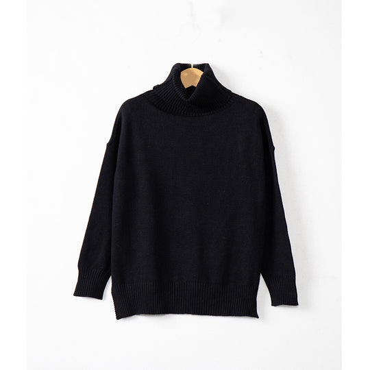 Damen legerer Rollkragenpullover mit praktischem Schnitt R&B