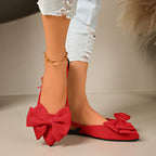 Damen Slingback-Pantoletten mit elegantem Schleifen-Design und praktischem Riemen R&B