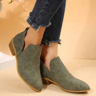 Damen Modische Stiefeletten mit luftigen Cut-Outs R&B