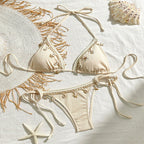 Damen Triangel-Bikini mit verspielten Akzenten