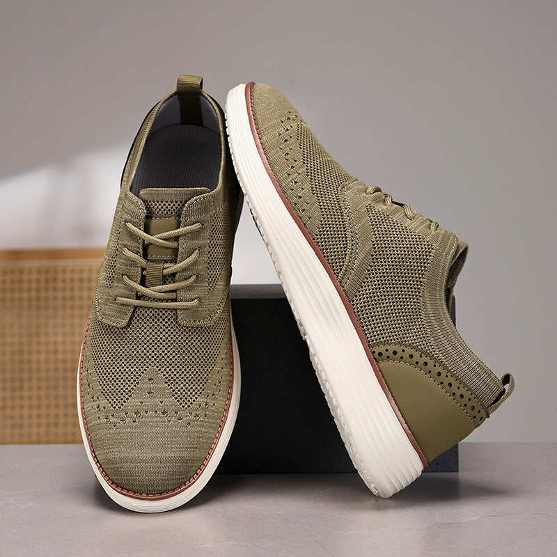 Herren nan gestrickter Oxford-Sneaker mit Wingtip-Perforation und federleichter EVA-Sohle R&B