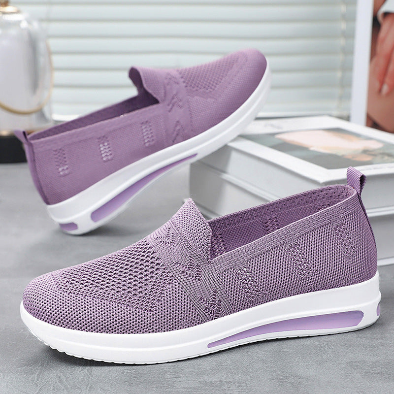 Damen Atmungsaktive Slip-On Sneakers mit flexiblem Obermaterial und komfortablem Fußbett R&B