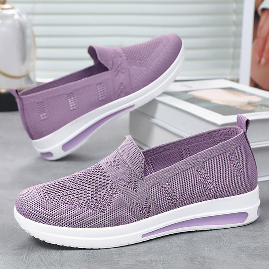 Damen Atmungsaktive Slip-On Sneakers mit flexiblem Obermaterial und komfortablem Fußbett R&B