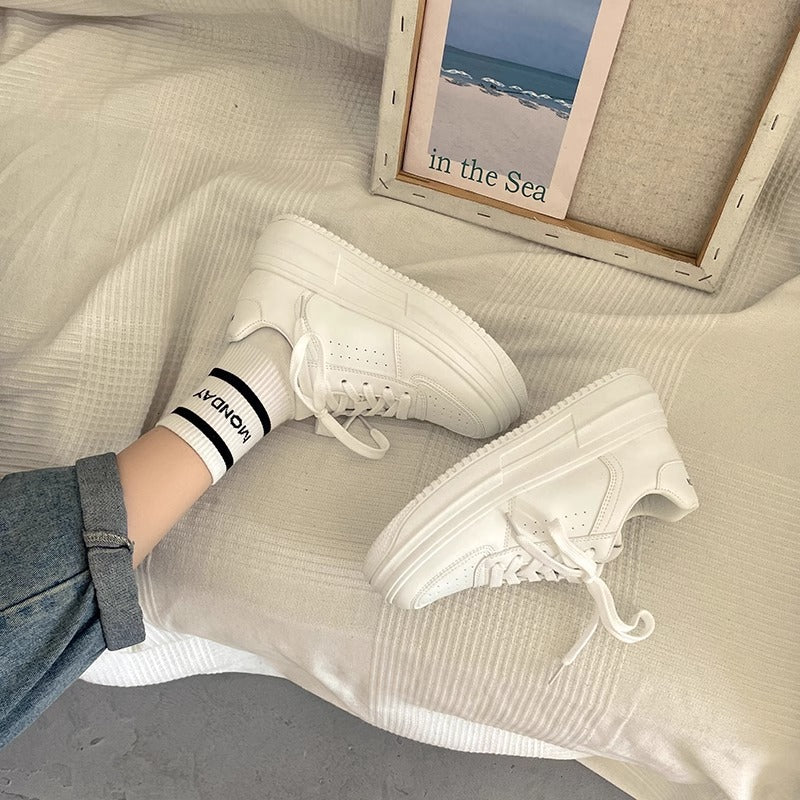 Damen Modische Plateau Sneakers mit komfortablem Rückenschutz