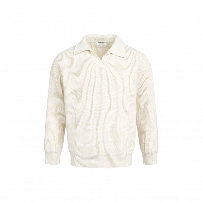 Damen Eleganter Strickpullover mit modernem Kragen und feinem Rippstrick R&B