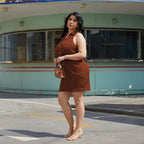 Damen Freizeitkleid mit Knopfdetails und figurbetontem Schnitt R&B