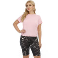 Damen lässiges T-Shirt mit bequemen Schnitt und atmungsaktiver Baumwolle R&B