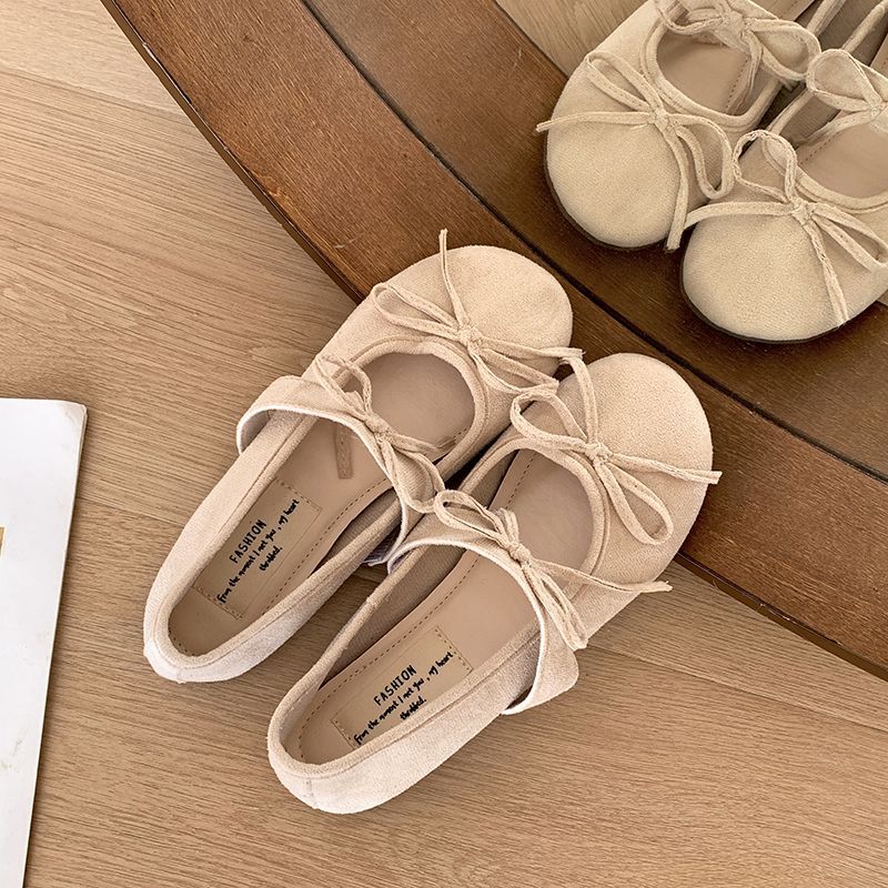 Damen Ballerinas mit modischem Schleifen-Design und weicher Sohle