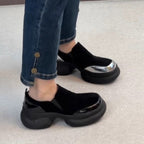 Damen modische Chunky Sneakers mit elastischem Obermaterial und markanter Sohle R&B