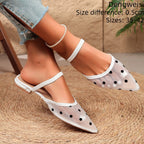 Damen Elegante Slingback-Schuh mit modischem Punkten-Design R&B
