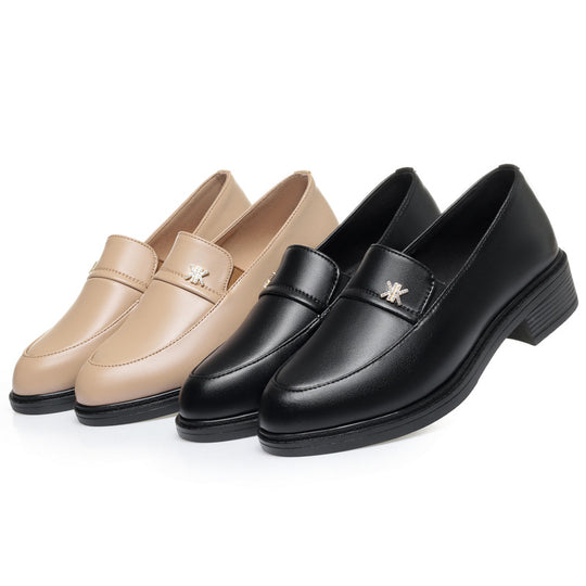 Damen Elegante Mokassins mit modischem Dekor und bequemem Blockabsatz R&B
