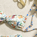 Damen Triangel-Bikini mit floralem Design und verstellbaren Trägern R&B