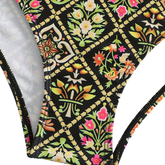 Damen Einteiliger Badeanzug mit modischem floralem Design R&B