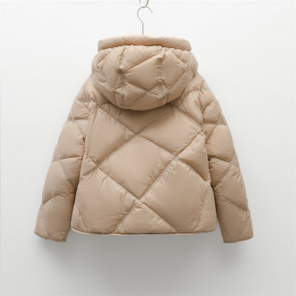 Damen Steppjacke mit abnehmbarer Kapuze R&B