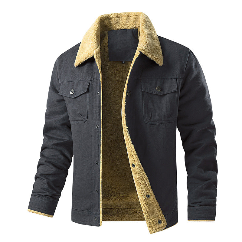 Herren gefütterte Utility-Jacke mit Teddyfutter R&B