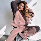 Damen Oversized Hoodie und weit geschnittene Jogginghose Set R&B
