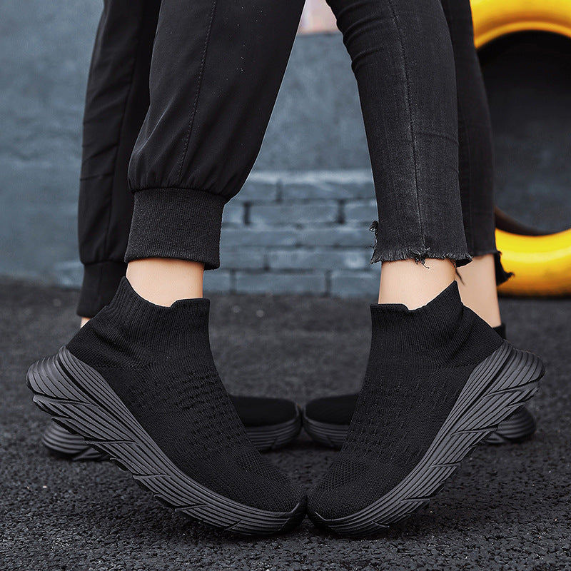 Damen Sportliche Strick-Sneaker mit elastischer Sohle R&B
