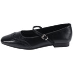 Damen Elegante Ballerinas mit komfortablem Riemchen und feiner Brogue-Verzierung R&B