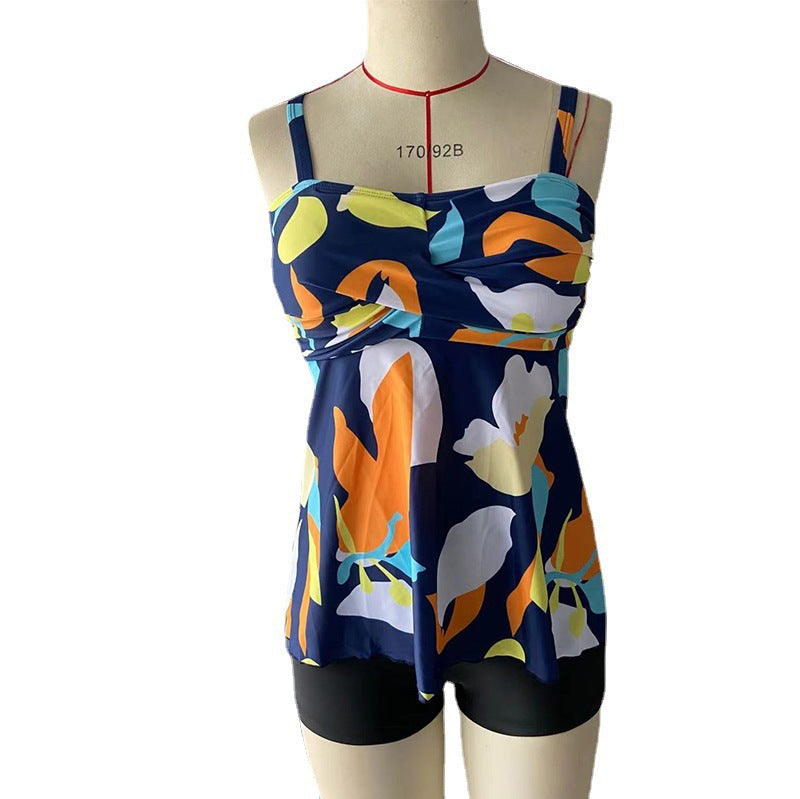 Damen Tankini-Set mit floralem Zusammenspiel und komfortablen Shorts R&B