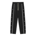 Herren Sportliche Trainingshose mit seitlichen Druckknopfdetails R&B