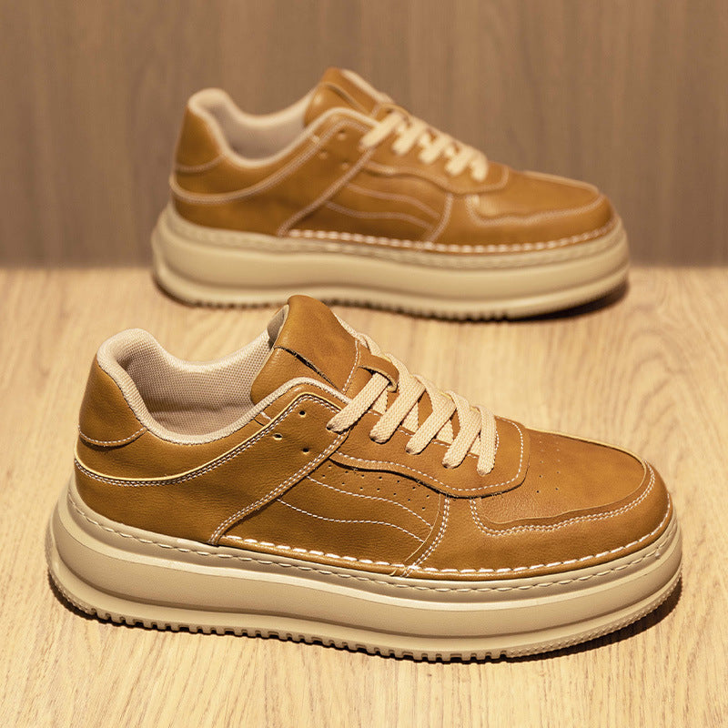 Damen Elegante Leder Sneakers mit gedämpfter Sohle R&B