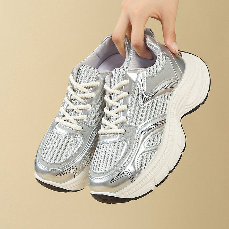 Damen sportliche Sneakers mit atmungsaktivem Netzdesign und elegantem Profil R&B