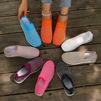 Damen Slip-On Sneakers mit glitzerndem Strassdesign R&B
