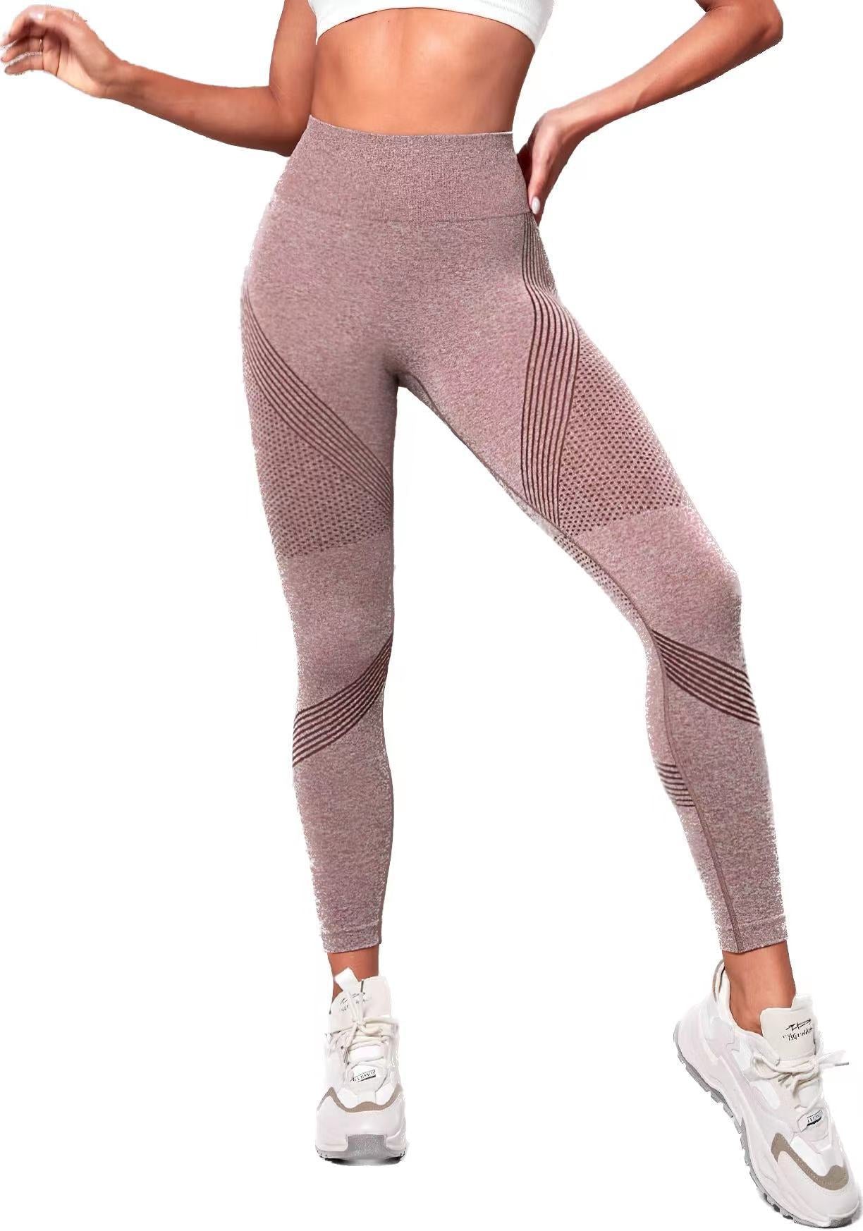 Damen Sportleggings mit hohem Bund und atmungsaktivem Material R&B