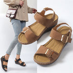 Damen Komfortable Wedge-Sandalen mit verstellbaren Riemen R&B