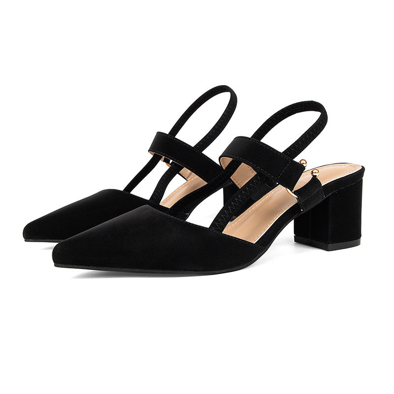 Damen Slingback-Pumps mit elegantem Design und stabilen Blockabsätzen R&B