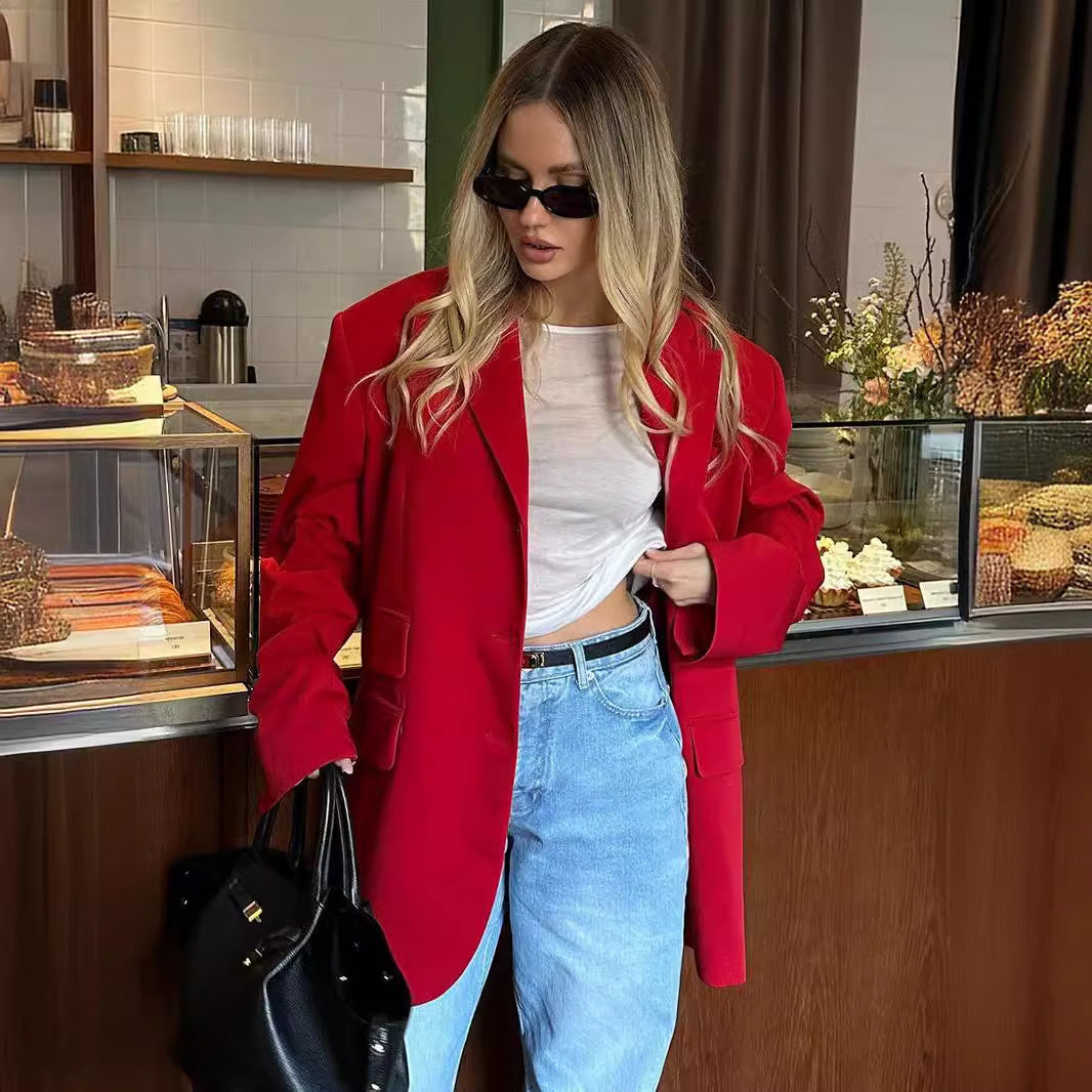 Damen Oversized Blazer mit lässigem Schnitt R&B
