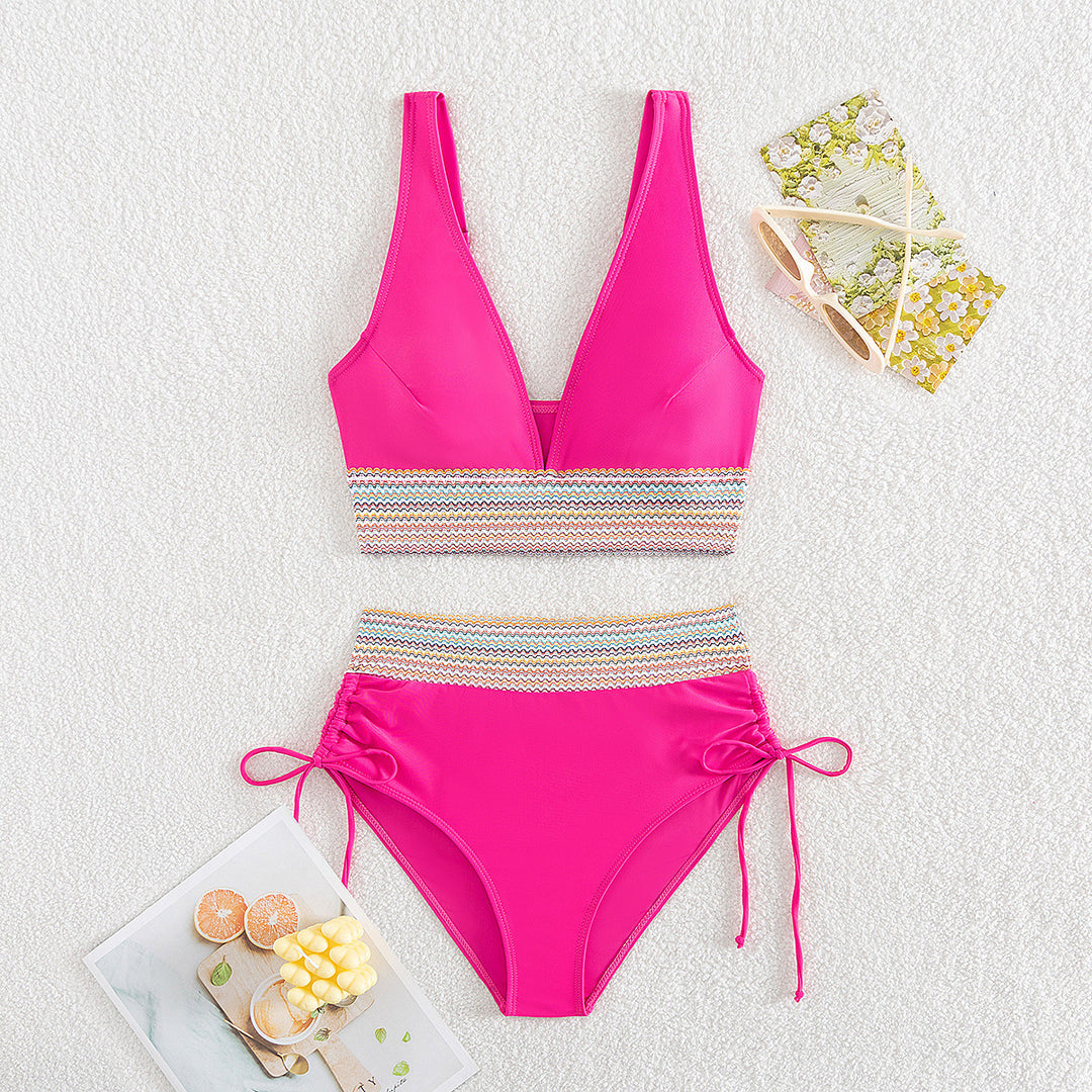 Damen Hochgeschnittener Sportbikini R&B