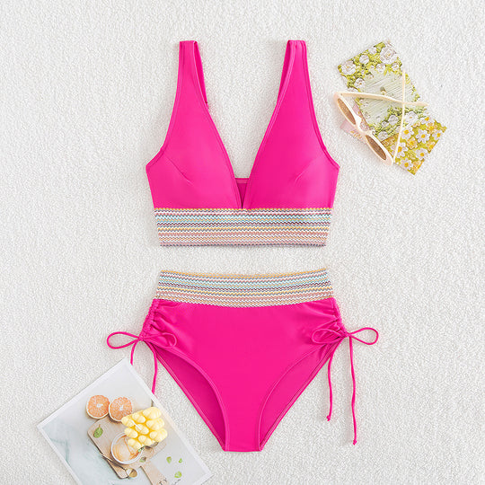 Damen Hochgeschnittener Sportbikini R&B
