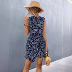 Damen Midikleid mit seitlichem Knoten R&B