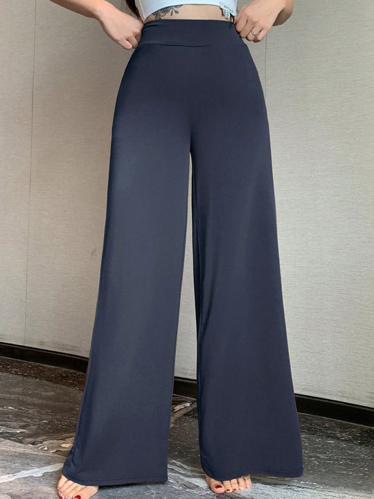 Damen Hochtaillierte Palazzo-Hose R&B
