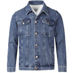 Herren Jeansjacke im modernen Slim-Fit Design mit praktischen Taschen und robusten Nieten R&B