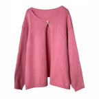 Damen Oversized Strickjacke mit sanften Texturen und offenen Fronten R&B