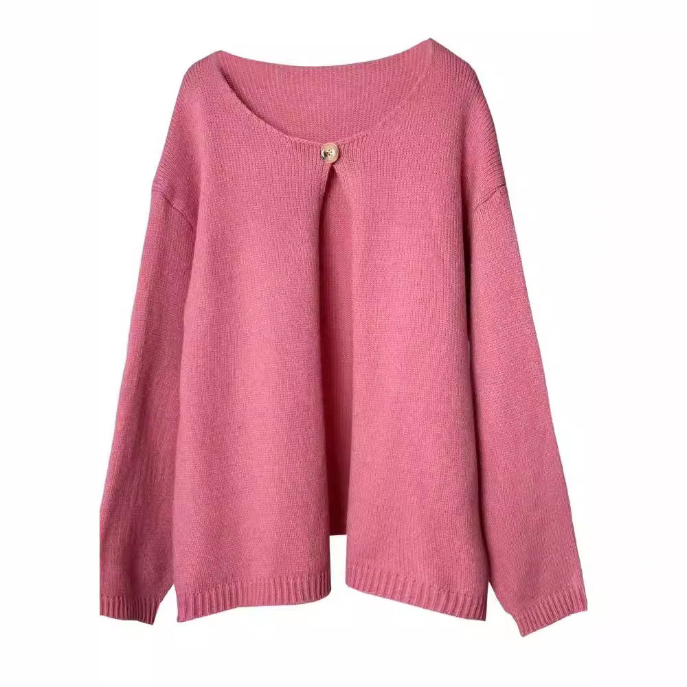 Damen Oversized Strickjacke mit sanften Texturen und offenen Fronten R&B