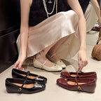 Damen Ballerina-Schuhe mit elegantem Riemchen und geschmackvollem Schmuckdetail