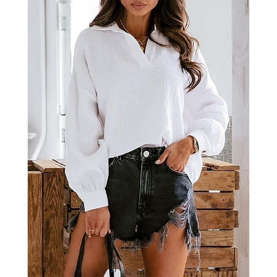 Damen lässige Hemdbluse R&B